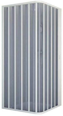 Decorspace Box doccia angolare Flex con fascia larga apertura laterale a soffietto riducibile Made in Italy Garantito 10 Anni (70 X 90 cm)