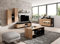 lukmebel Alvo Wohnwand, dreiteilig, minimalistisch, modern, universell, Hängeregal, RTV-Schrank, dezentes Design, sehr funktional, langlebig, Sieht wie Holz aus, Anthrazit Eiche Craft