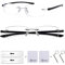 TERAISE 2er pack lesebrille rahmenlos herren damen, lesebrille blaulichtfilter ultraleichte,unkaputtbar rahmenlose lesehilfe,computer lesebrille männer (3.5X)