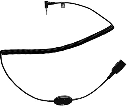 Jabra QD to 3.5 mm for PTT 8800-01-104, Cable, Black, 8800-01-104