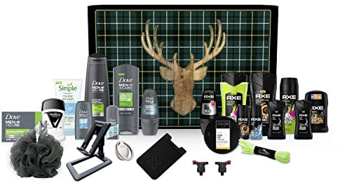 AXE Adventskalender DIY 2022 für Männer mit AXE, Dove Men+Care, Rexona Men & Simple mit 24 ausgewählten Pflegeartikeln & Accessoires, einzigartiges Pflegeset für die Adventszeit 1 Stück