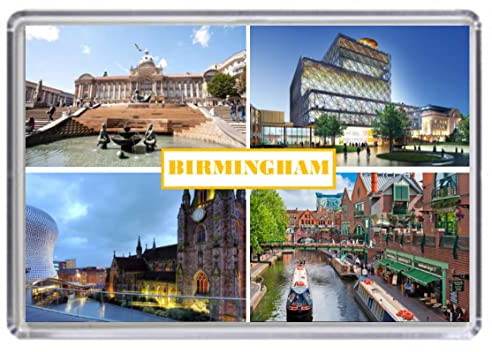 Birmingham England United Kingdom Souvenir Acrylic Fridge Magnet (Standard: 70x45mm)