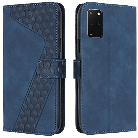 OKZone Coque pour Samsung Galaxy S20 Plus, Etui Protection Housse Premium en Cuir PU Portefeuille Étui Téléphone [Fermoir Magnétique] [Fentes pour Cartes] Flip Case pour Samsung Galaxy S20 Plus（Bleu