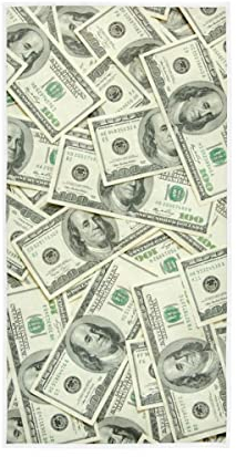 American Hundred Dollar Money Pattern Handtuch 38,1 x 76,2 cm, weiche sehr saugfähige Handtücher für Badezimmer, Fitnessstudio, Spa