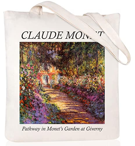 Andeiltech Canvas Tote Bag for Women Aesthetic Cute Cat Shopping Grocery Reusable Bags with Inner Zipper Women Gift