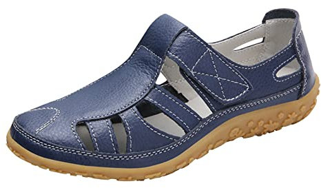Sandales Femme Été Confortable Compensé Fermée Devant Slip on Semelle Epaisse Antidérapantes Sandale Orthopédique Sandales de Sport et D'Extérieur à Sandale Plateforme