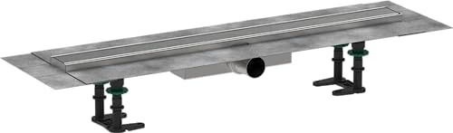hansgrohe 56164800 RainDrain Compact Duschrinne 700 für flache Installation Edelstahl gebürstet Komplettset