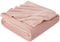 EHEYCIGA Kuscheldecke flauschig, weiche warme Fleecedecke 130x165 als Decke Sofa, Wohndecke oder Couchdecke überwurf, Grau Rosa