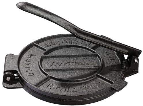 Vivicreate Tortilla-Presse, Tortilladora-Presse, vorbehandelte Tortilla-Presse, Tortilla-Presse, Mehl-Tortilla-Presse, Rotis-Presse, Quesadilla, 25,4 cm