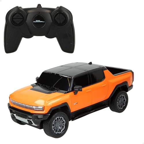 ColorBaby RASTAR Ferngesteuertes Auto, Hummer EV, offizielles Lizenzprodukt, Maßstab 1:26, Orange, ferngesteuertes Auto, ferngesteuertes Fahrzeug, Fernbedienung, Geschenke für Kinder, ab 6 Jahren