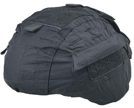 ATAIRSOFT Airsoft Tactical Helmet Cover for MICH 2000 Ver2/ACH Helmet-Without Helmet (Black)