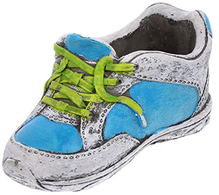 VANZACK Vaso Per Piante Succulente Forma Di Scarpe Alte Imitazione Retro Vasi Per Fiori Da Interno Decorazione Casa e Ufficio Con Design Originale Blu