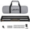 LEKATO Pedal Board, Pedalboard with Built-in Pedal Power Supply, 19.1 * 5.1 * 1.8 in Pedalboard, Aluminum Alloy PedalBoard Set with Carrying Bag, Pedal Cables, Sticker