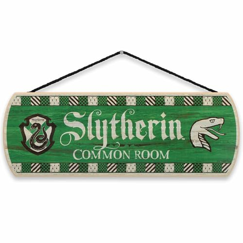 Harry Potter Slytherin Common Room hängende Holz-Wanddekoration – lustiges Slytherin-Schild für Teenager-Schlafzimmer oder Filmzimmer