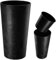KADAX Pflanzkübel mit Innentopf Schwarz Ø 19.5 cm, Höhe 36.8 cm – Moderner Pflanztopf mit Einsatz, Blumentopf aus robuster Kunststoff für Innen- und Außenbereich, ideal für Wohnzimmer, Balkon, Büro