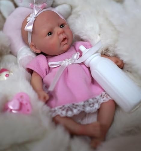 Mire & Mire 7 Girl Micro Preemie Full Body Silicone Baby Doll Lifelike Mini Reborn Doll Surprice Children Anti-Stress-1