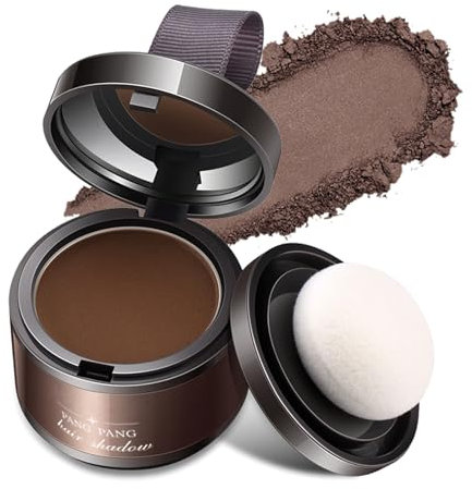 Hairline Powder, Root Touch Up Powder, Instant Hair Loss Concealer for Thinning Hair, Windproof & Sweatproof Hair Root Concealer (Dark Brown)