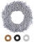 PHILARO Flachskranz Ø 40cm Silber - kein Plastik I Trockenblumen Premium Qualität aus Europa - Trockenblumenkranz - Türkranz - Tischkranz - Wandkranz - Flachskranz