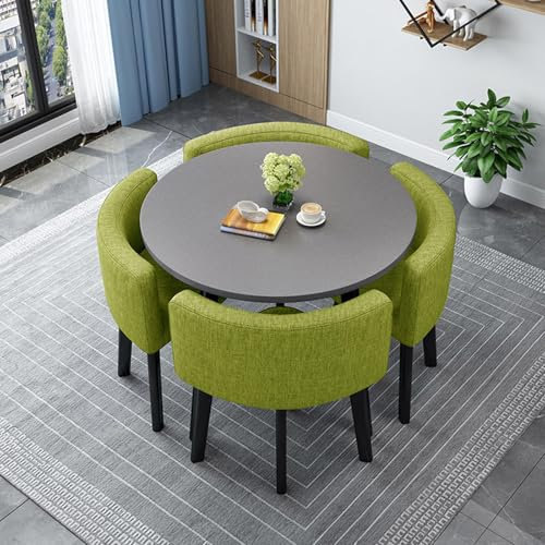 Generisch Esstisch mit Stühlen Küchentisch Essstuhl mit Kissen Moderne PU-gepolsterte Lounge-Sitzgruppe Empfangstisch und Stuhl für Wohnhotels und Cafés,020