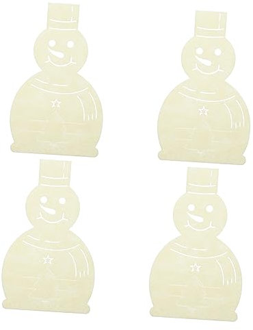 Hoement 4 Pièces Pochette à Couverts De Noël en Feutre Bonhomme pour Rangement De Couverts