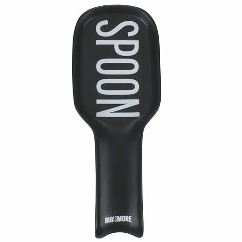 Villa d'Este Home Tivoli Repose-cuillère en céramique, noir, Bigismore