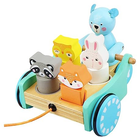 JOINPAYA 1 Satz Lauflernspielzeug Autospielzeug Für Babys Entlang Kind Zieht Lernspielzeug Für Vorschulkinder Entlang Ziehen Hölzern