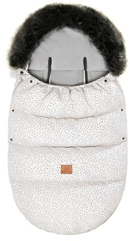 MayLily - Winter-Kinderwagen-Schlafsack 0-24 Monate - Babyfußsack Baby - Fußsack Winterfußsack - Kuschelsack Babydecke Kinderwagen Kopfteil - (Stones Beige, 0-2 years)