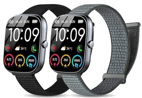 SUGARJAR Nylon Armband Kompatibel mit uaue T60/T50S,22mm Ersatzband für Nerunsa P66D,Donerton T50S,T50H,Popglory P66,Jugeman P99/Y66,RUIMEN H1/D1,TOOBUR IDW13/IDW16/IDW19/BW01,TUYOMA LW36