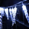 DINOWIN LED Icicle Fairy Lights Battery Operated 9.85FT 20LED Acrylic Icicle Clear Plastic Icicles Fairy Lighting Curtain for Winter Decoration Garden Party Holiday (White)