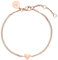 Purelei® Tiny Heart Armband – Filigranes Armband mit Herz-Anhänger | Edelstahl 18K vergoldet, Silber, Roségold | Verstellbare Länge (Rosegold)