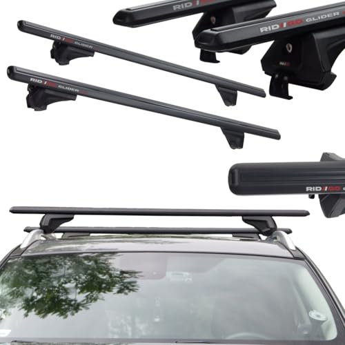 RIDIGO Dachträger für Renault Megane 3 III Grandtour 2009-2015 offene Dachreling Black