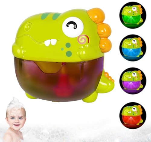 Badewannenspielzeug Badespielzeug Baby Spielzeug ab 1 2 3 4 Jahre Schaummaschine Badewanne mit Musik Badewannen Spielzeug Leuchtende Dinosaurier Ostergeschenke Kinder Kinderspielzeug