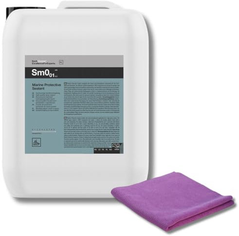 wortek Gelcoat Versiegelung Set Koch Chemie Marine Protective Sealant 5L inkl. Microfaser Poliertuch Gfk Versiegelung Boot Versiegelung Schiff Versiegelung