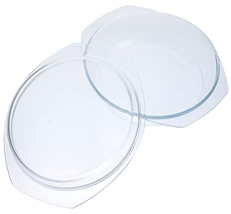 PHENOFICE Cacerola De Vidrio Con Tazón Para Microondas Utensilios De Cocina Aptos Para Microondas y