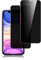 Oumida 2 Pièces Protection D'écran Anti-Espion pour iPhone 11/XR, Film Anti-Espion en Verre Trempé Couverture Complète pour iPhone 11/XR