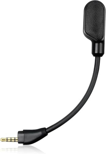 sciuU Ersatz-Mikrofon Mic kompatibel mit HyperX Cloud III kabelgebundenen & kabellosen Headsets – abnehmbares Rauschunterdrückungs Mikrofon mit LED Stummschaltungsanzeige für klare Gaming-Stimmchat