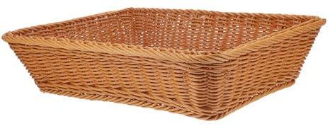 Amosfun Cesta de Pan de Imitación Ratan Organizador de Almacenamiento para Pan y Cesta Decorativa para Hogar y Jardín