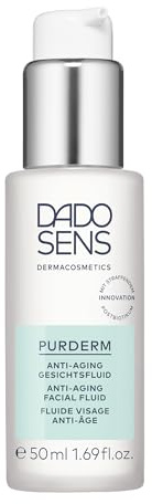 DADO SENS Purderm Anti-Ageing Face Fluid (50 ml) - 2-in-1 Effect, Anti-Acne & Anti-Ageing, Reduces Wrinkles and Refines the Skin, For Impure, Mature & Sensitive Skin