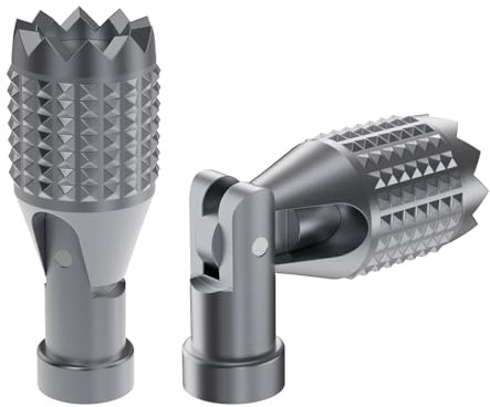 Faltbare Joysticks, kompatibel mit Potensic ATOM 2 / S Drohnen-Fernbedienungen, diamantstrukturierter Griff, Aluminiumlegierung, schnelle Bereitstellung, tragbare Aufbewahrung, 1 Paar (Grau)