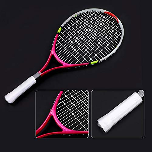 Pongnas Raquette de Tennis Légère pour Enfants pour l'entraînement dans des Couleurs Attrayantes – Idéale pour Les Débutants (Rose Rouge)