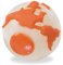 Planet Dog Orbee-Tuff Planet - Snackball für Hunde - Hundespielzeug - leuchtet im Dunkeln - Orange - Klein