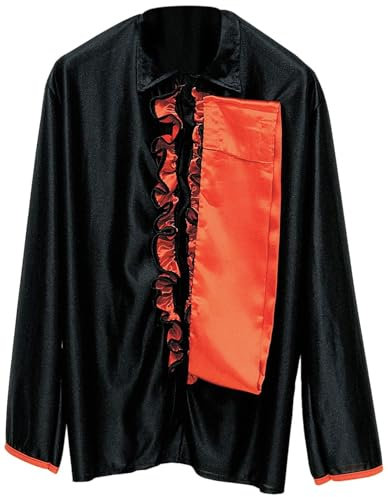 W WIDMANN MILANO Party Fashion, Flamenco-Hemd, mehrfarbiges Design, 100% Polyester für höchsten Komfort, inklusive Gürtel, pflegeleicht, ideal für Halloween und Karneval