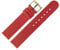 MARBURGER Uhrenarmband 20mm Leder Rot Gold - Montage Set 7612042100220