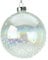 Glass Christmas Tree Bauble with Iridescent Snow (8cm)