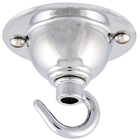 Hakenplatte mit 3 Haken Beleuchtungskörper Kronleuchter Luster aus Messing, Verchromt, 65 mm