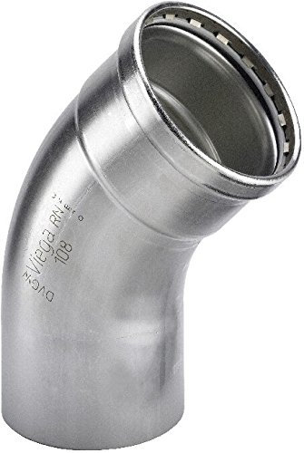 Viega 23261 X L – Kurve 45 ° Sanpress 2326.1 X L Ø 88,9 Edelstahl