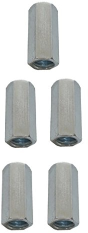 Verbindungsmuttern Distanzmuttern Sechskant verzinkt M5x20mm 5 Stück (0066)