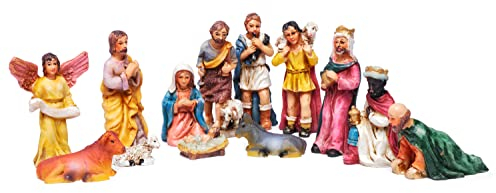 VBS 13tlg. Miniatur Krippenfiguren Krippe ca. 6,5cm hoch Mini Weihnachten Jesus Maria Josef Engel