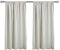 WOLTU 2er Set Gardinen, Verdunklungsvorhänge Blickdicht, Kräusebänder für Schiene, 250 g/m² Schwere Thermovorhänge kälteschutz lichtdicht, für Wohnzimmer Kinderzimmer, 140 x 175 cm, Creme