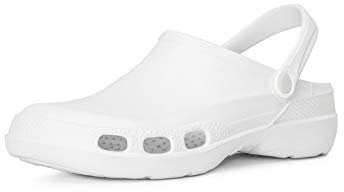 Ladeheid Clog Uomo e Donna in Spuma Eva LA-885 (Bianco, 44 EU)